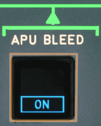 APU BLEED ON APU BLEED ON